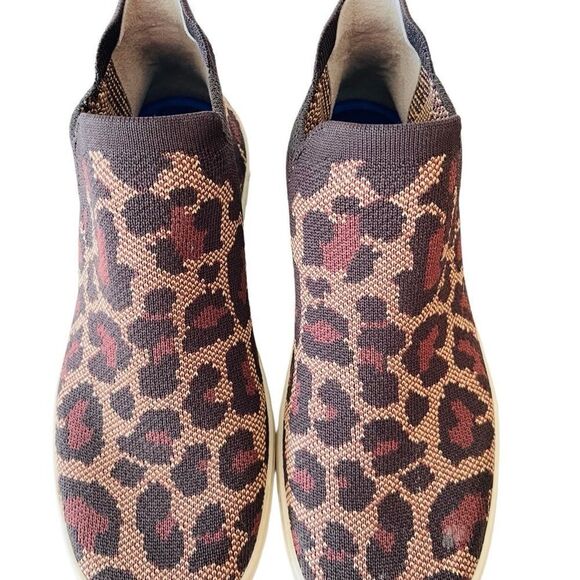 ROTHY'S Chelsea Wildcat Leopard Print Slip on Ankle Bootie Size 7.5 - Picture 2 of 8